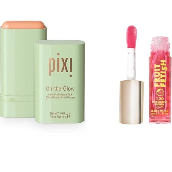 Glow Set Milani Strawberry Lip Oil  Pixi Moisturizer Stick Ginseng Glycolic Acid - Picture 9 of 11